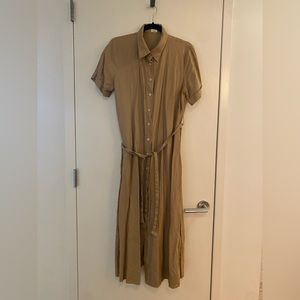 Aritzia wilfred linen button-up shirt dress Size M